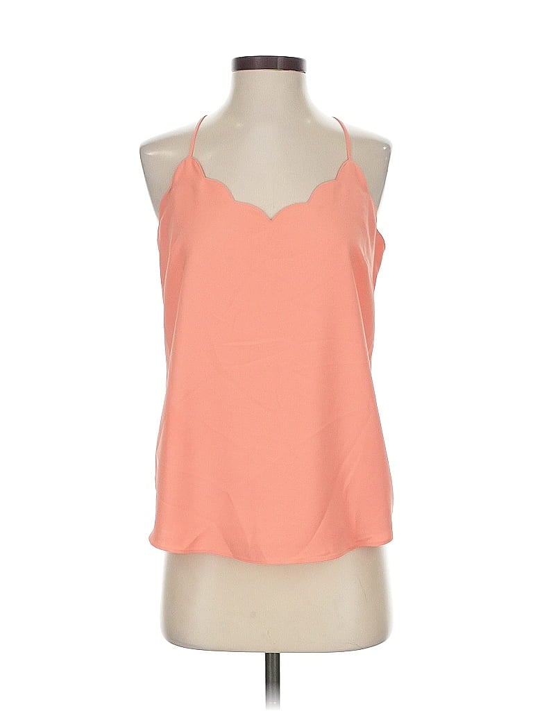 Pre-owned J. By J.crew Tank Top Orange Halter Neckline Tops
