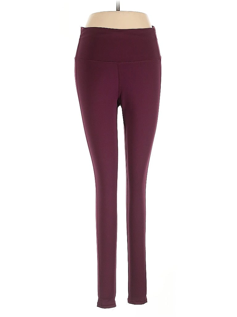 Pre-owned Champion Active Pants In Burgundy