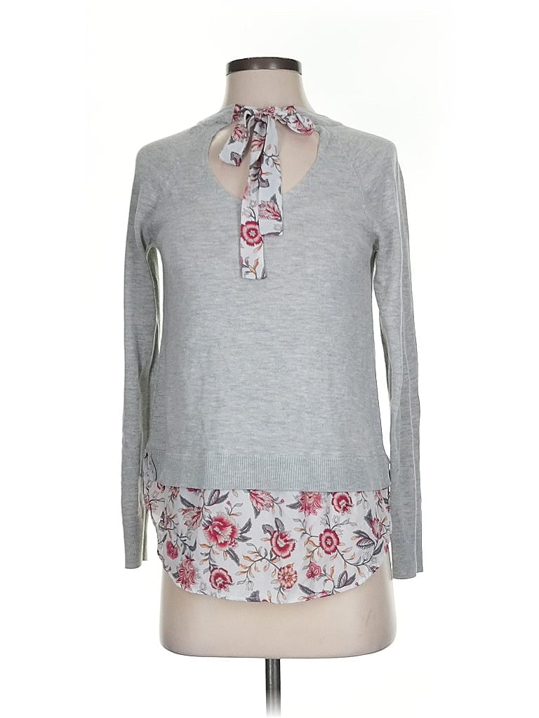 Pre-owned Ann Taylor Loft Pullover Sweater In Gray