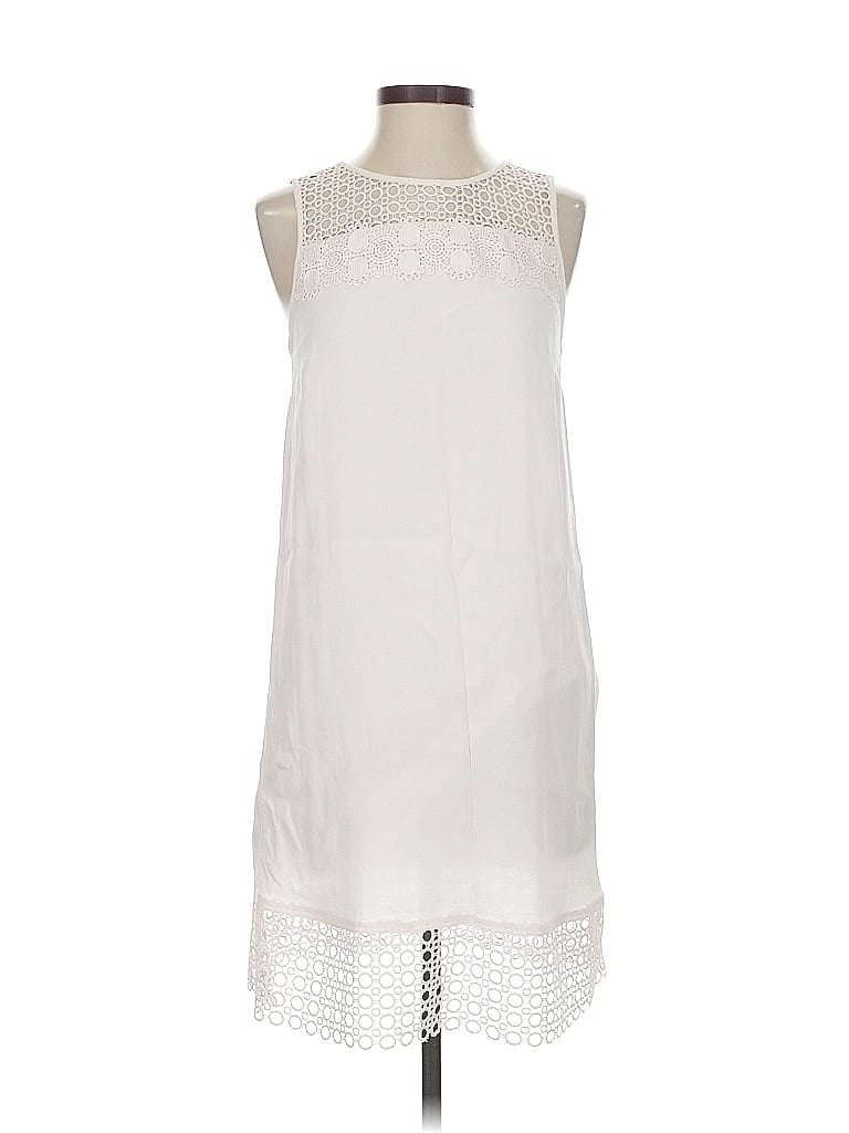 Pre-owned Ann Taylor Loft Casual Dress In White