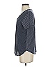 Ann Taylor LOFT 100% Polyester Polka Dots Gray Short Sleeve Top Size S - photo 5