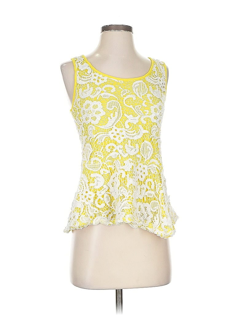 Pre-owned Meadow Rue Sleeveless Blouse In Yellow