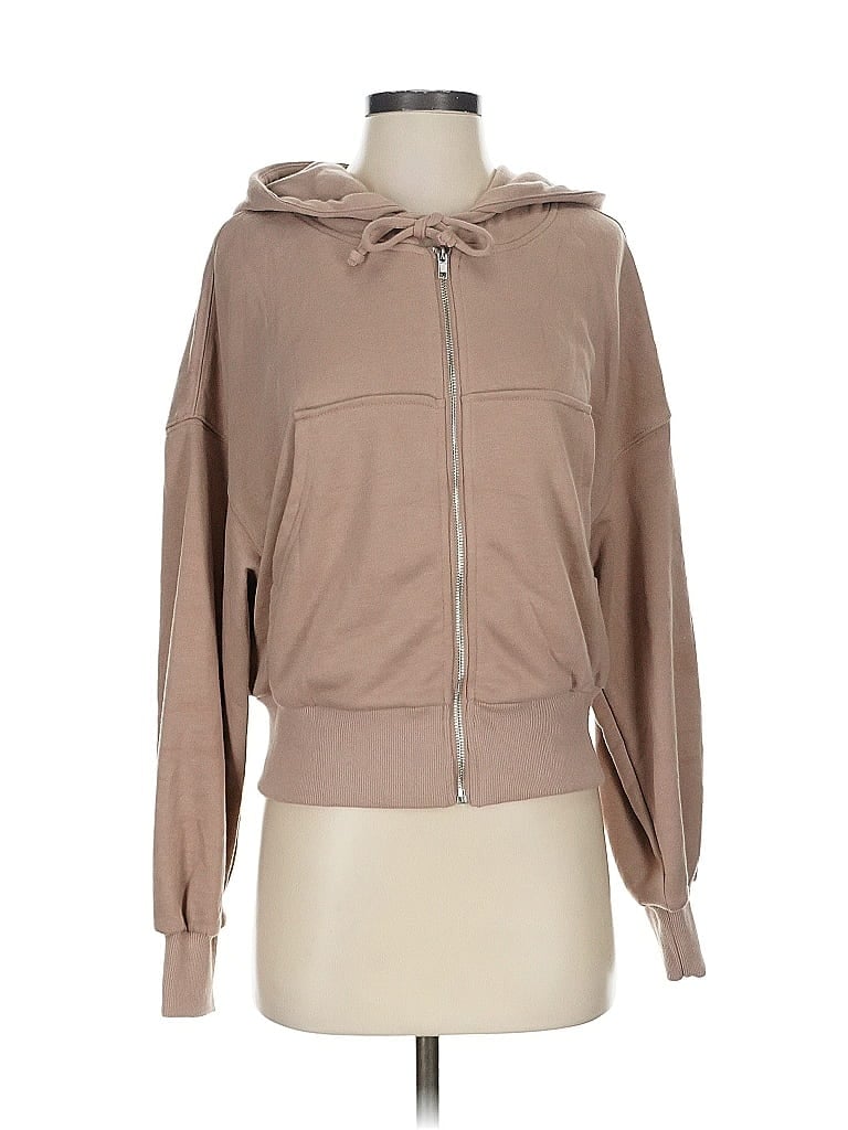 Pre-owned Unbranded Zip Up Hoodie In Brown