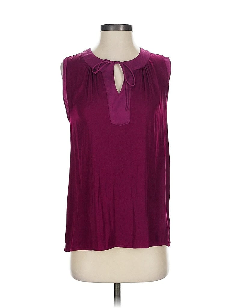 Pre-owned Assorted Brands Sleeveless Blouse In Burgundy