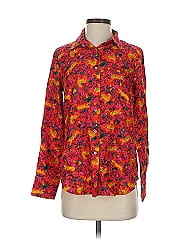 J.Crew Collection Long Sleeve Silk Top