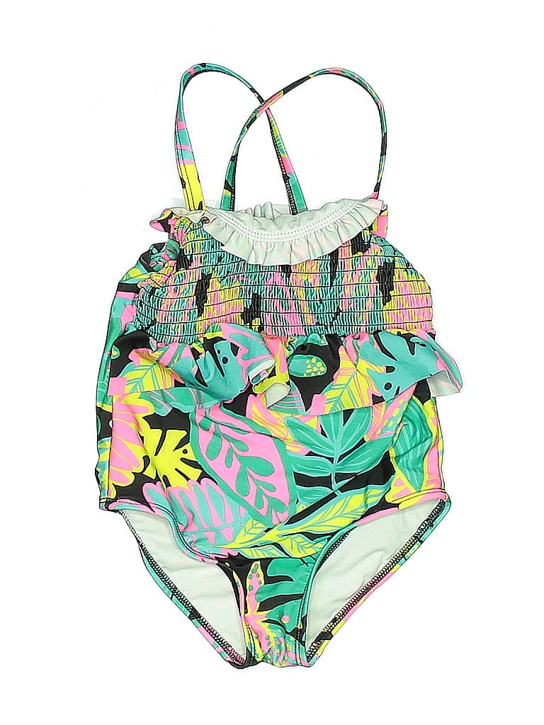 Click to view more detailed imagery on our partner's website Pre-owned Cat & Jack Kids' One Piece Swimsuit In Green