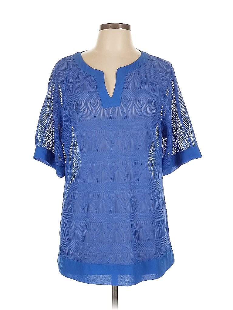 Click to view more detailed imagery on our partner's website Pre-owned Chico's Short Sleeve T-shirt In Blue