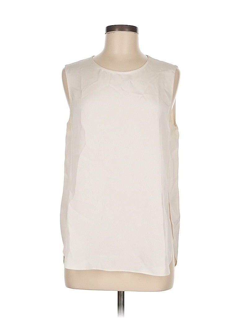 Pre-owned Nordstrom Collection Sleeveless Blouse In White