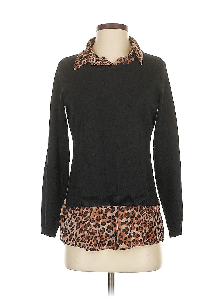 Pre-owned Adrianna Papell Pullover Sweater In Black