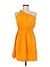 Louna Solid Orange Yellow Cocktail Dress Size M - photo 1