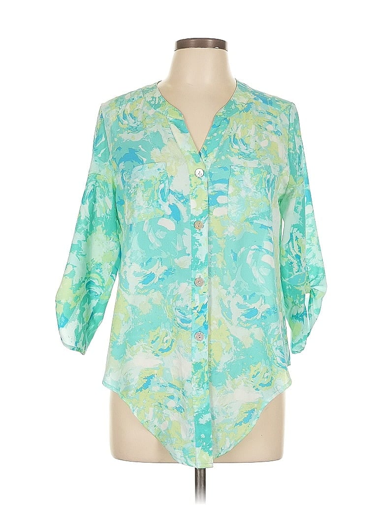 Pre-owned Ruby Rd. 3/4 Sleeve Blouse In Green