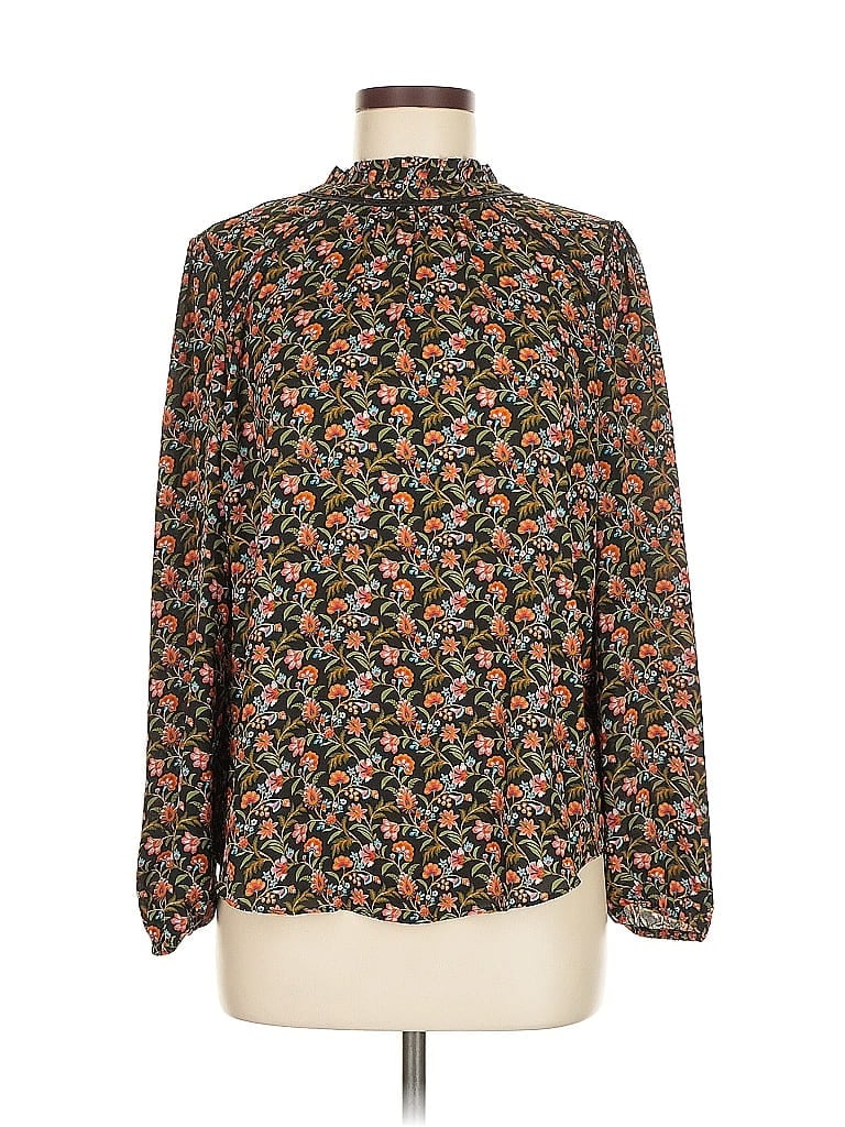 Pre-owned Ann Taylor Loft Long Sleeve Blouse In Black