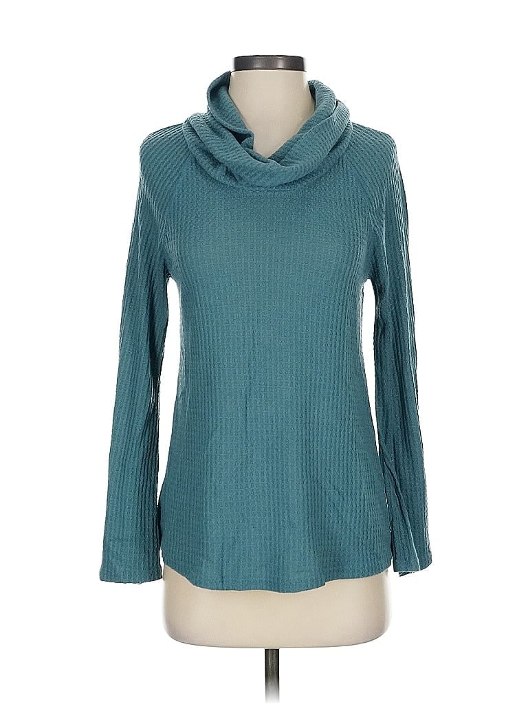 Pre-owned Green Envelope Turtleneck Sweater In Blue