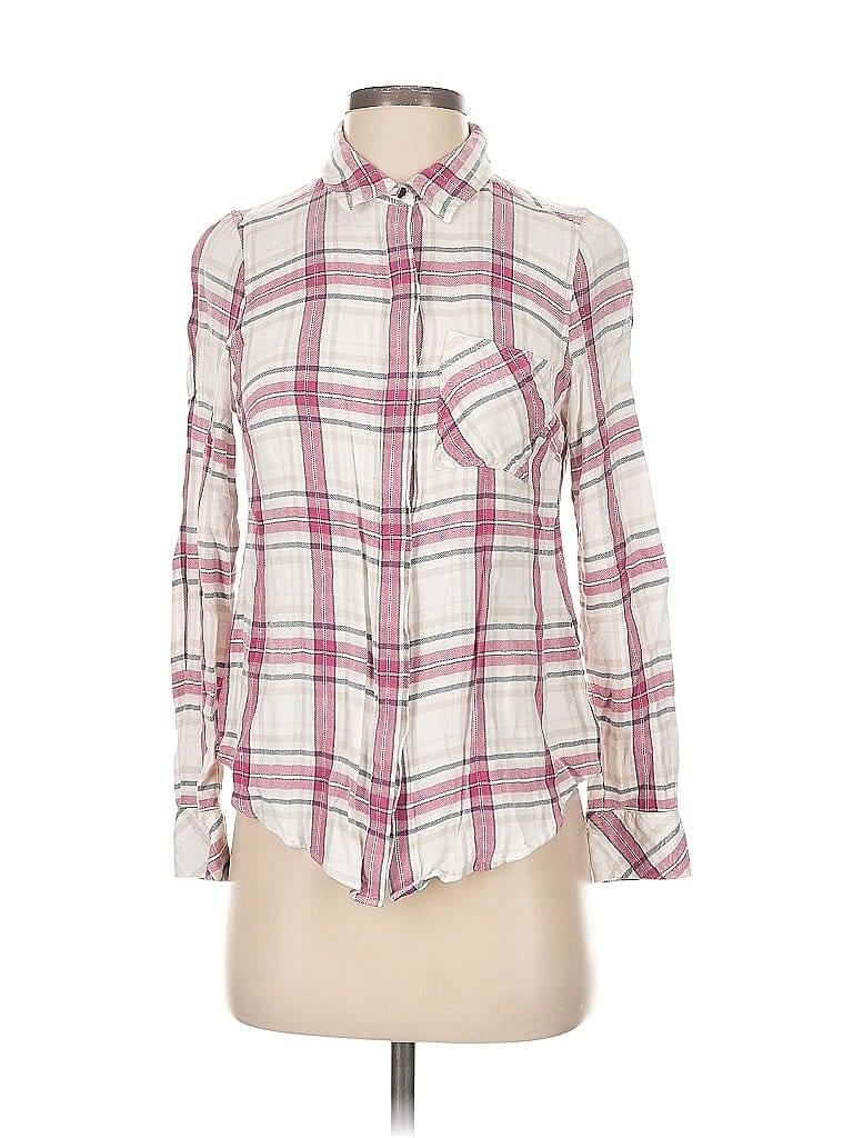 Pre-owned White House Black Market Long Sleeve Button Down Shirt In Pink