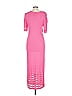 Bebe 100% Viscose Pink Casual Dress Size L - photo 2