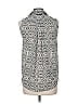 MAX 100% Polyester Silver Sleeveless Blouse Size 8 - photo 2