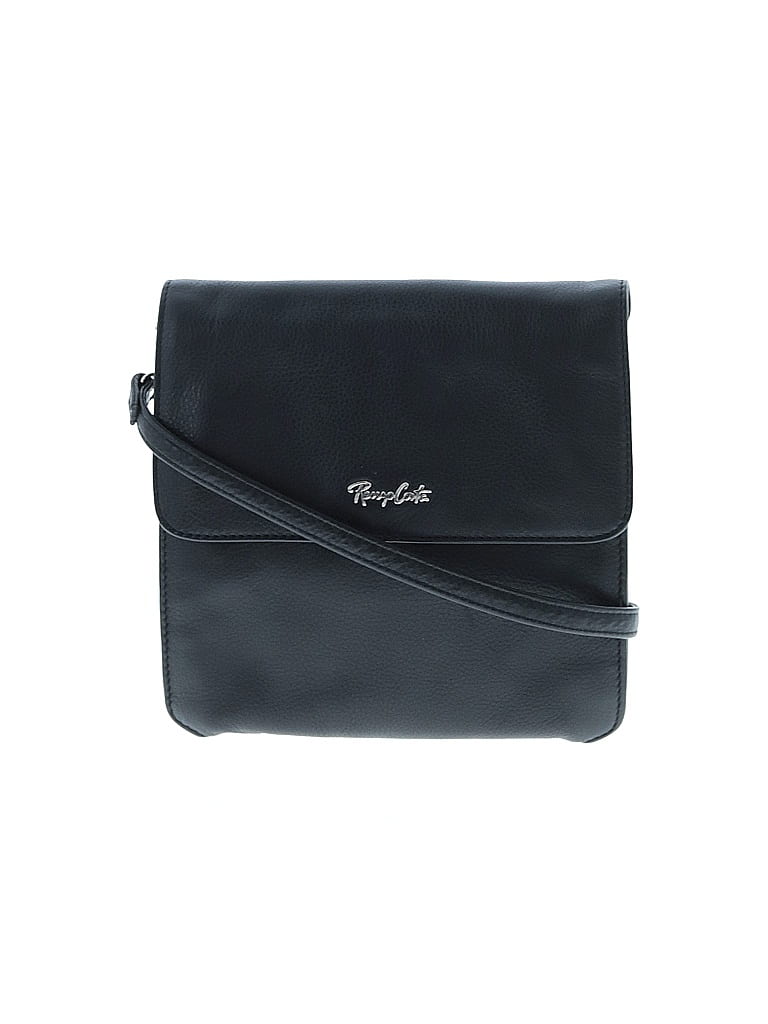 Pre-owned Assorted Brands Leather Crossbody Bag In Black