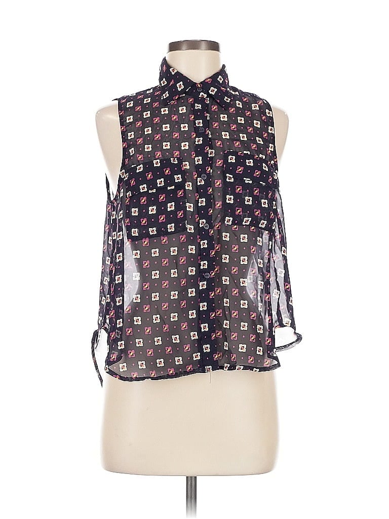 Pre-owned Dna Couture Sleeveless Blouse In Black