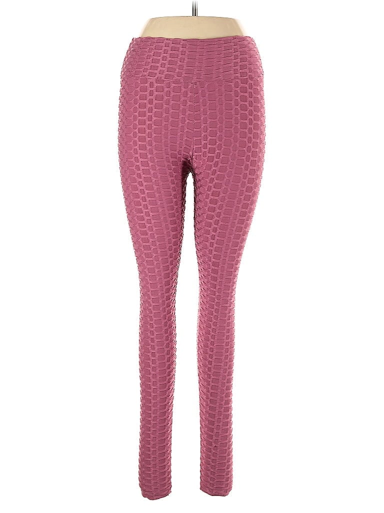 Pre-owned Slice Leggings In Pink