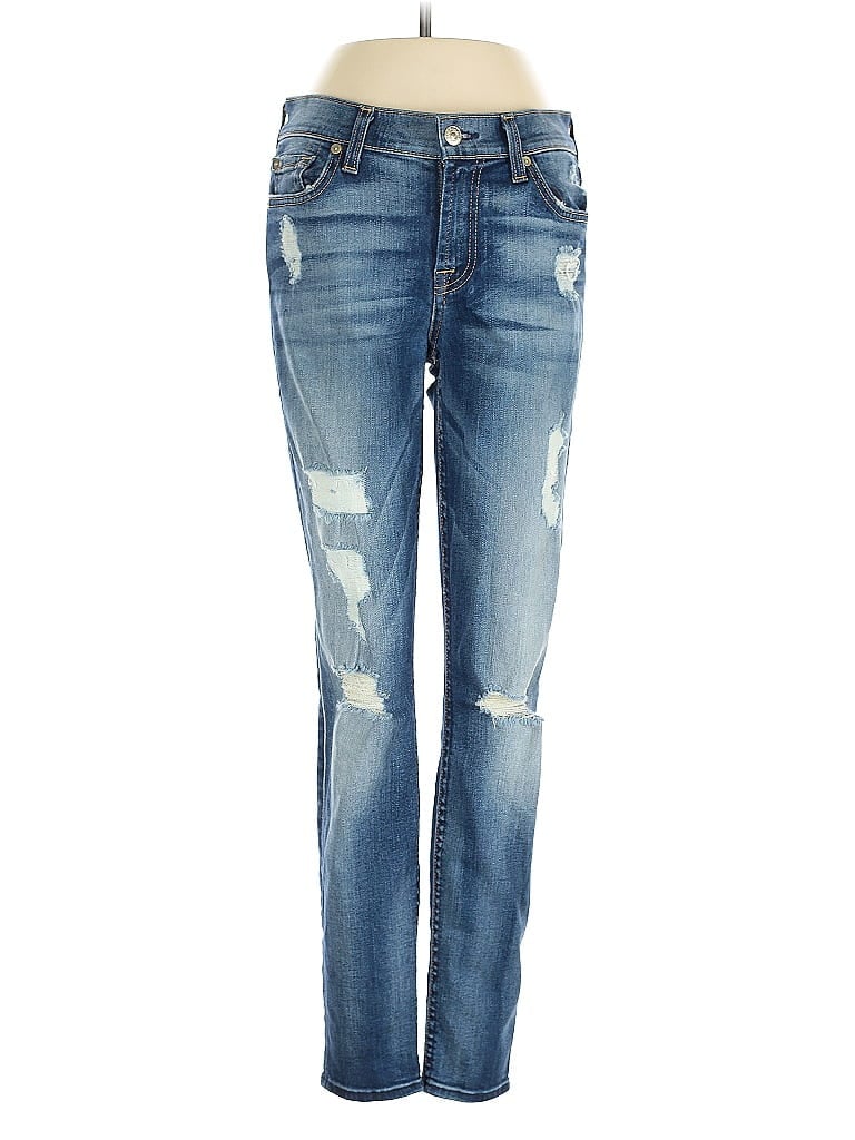 Pre-owned 7 For All Mankind Jeans In Blue