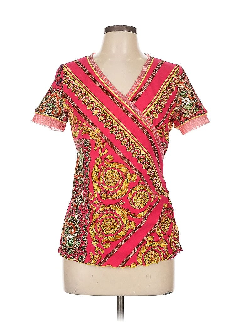 Pre-owned Assorted Brands Short Sleeve Blouse In Pink