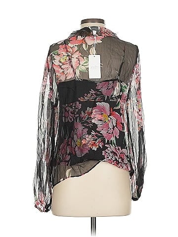 Jade 3/4 Sleeve Silk Top (view 2)