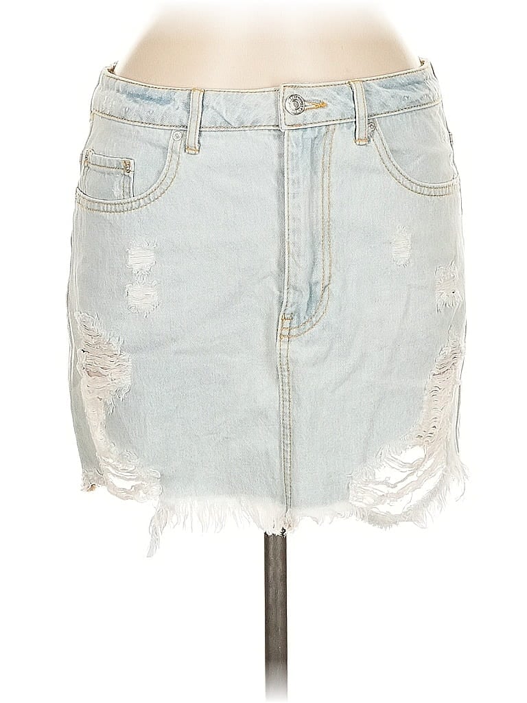 Pre-owned Forever 21 Denim Skirt In Blue