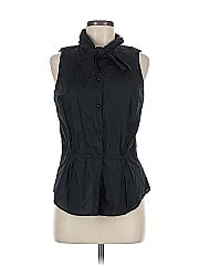 Norma Kamali Sleeveless Button Down Shirt