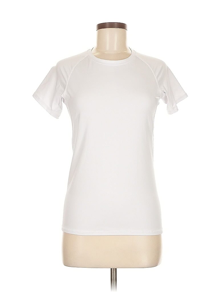 Pre-owned Unbranded Active T-shirt In White