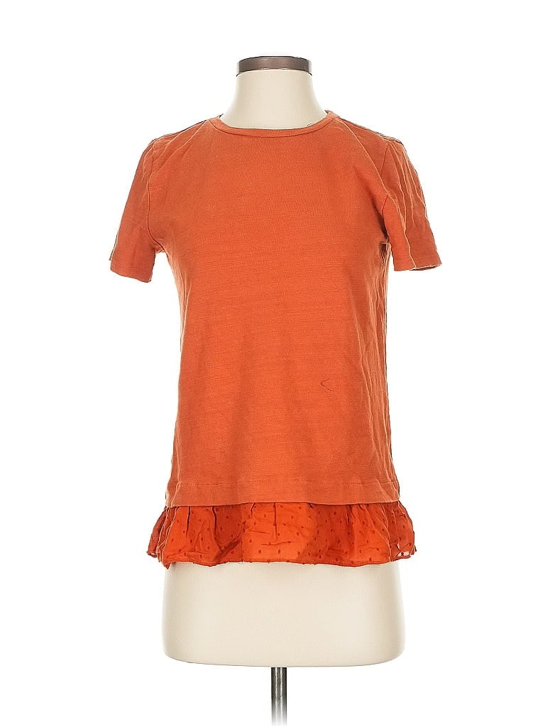 Pre-owned Ann Taylor Loft Short Sleeve T-shirt In Orange