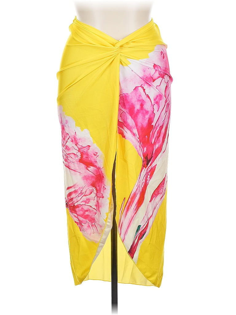 Pre-owned Unbranded Casual Skirt In Yellow