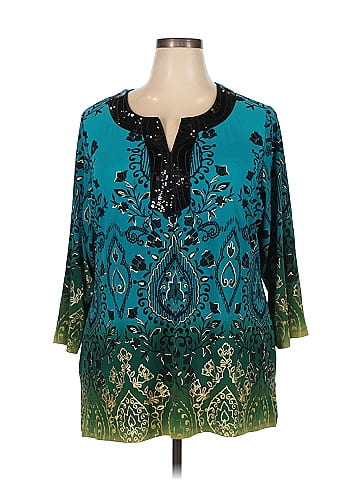 JM Collection 3/4 Sleeve Blouse (view 1)