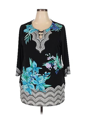 JM Collection 3/4 Sleeve Blouse (view 1)