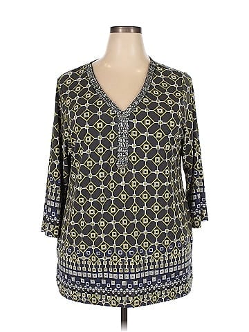JM Collection 3/4 Sleeve Blouse (view 1)