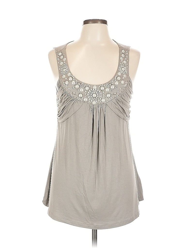 Pre-owned Collection Sleeveless Blouse In Gray