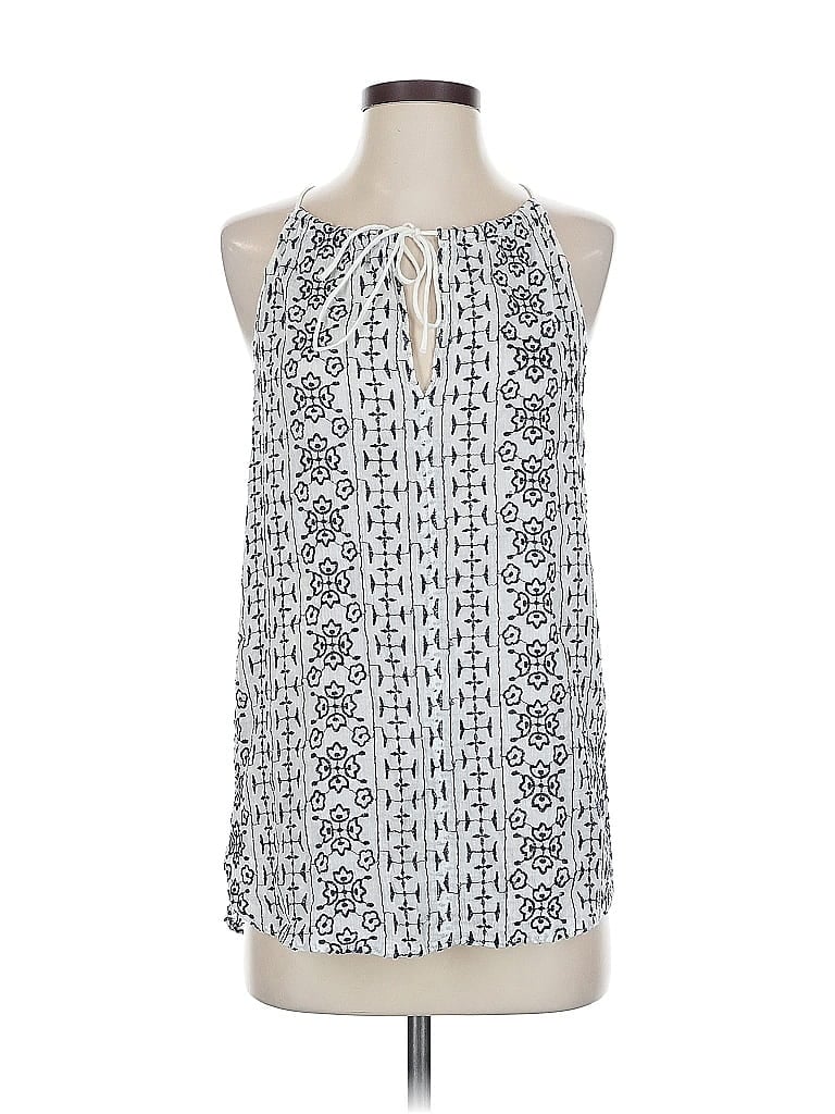 Pre-owned Ann Taylor Loft Tank Top White Halter Neckline Tops