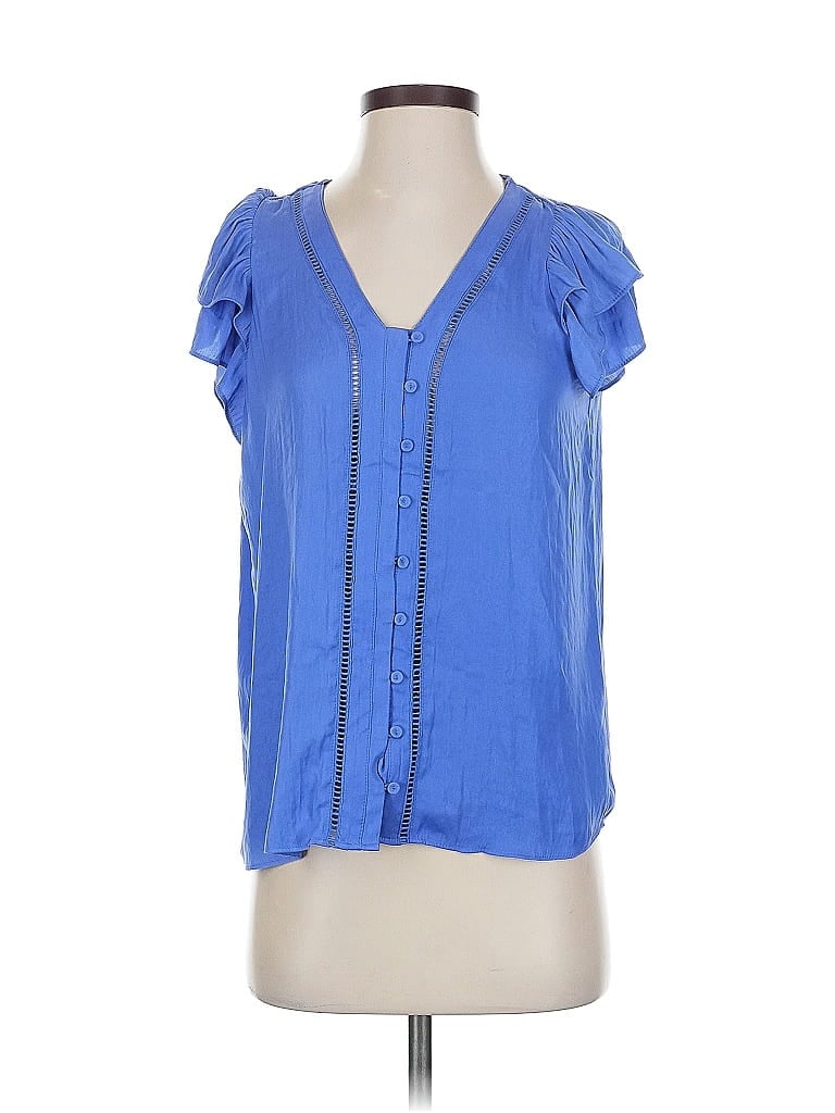 Click to view more detailed imagery on our partner's website Pre-owned Joie Short Sleeve Blouse In Blue