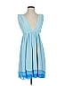 Ganni 100% Polyester Color Block Blue Cocktail Dress Size EU 36 / US 6 - photo 1
