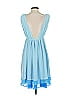 Ganni 100% Polyester Color Block Blue Cocktail Dress Size EU 36 / US 6 - photo 2