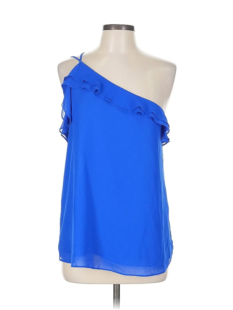 Pre-owned Naked Zebra Sleeveless Blouse In Blue