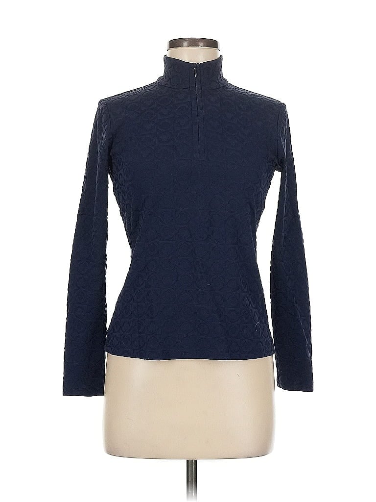 Pre-owned J. Mclaughlin Long Sleeve Top Blue Tops