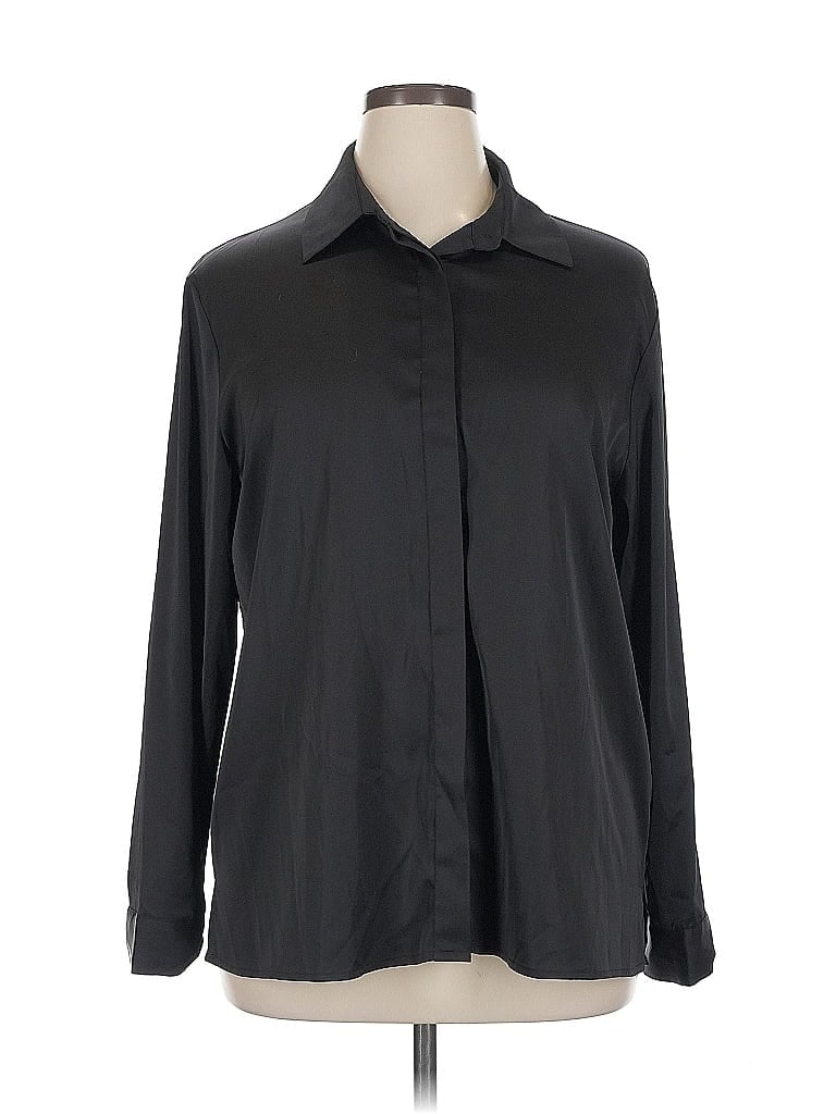 Pre-owned Escalier Long Sleeve Blouse In Black