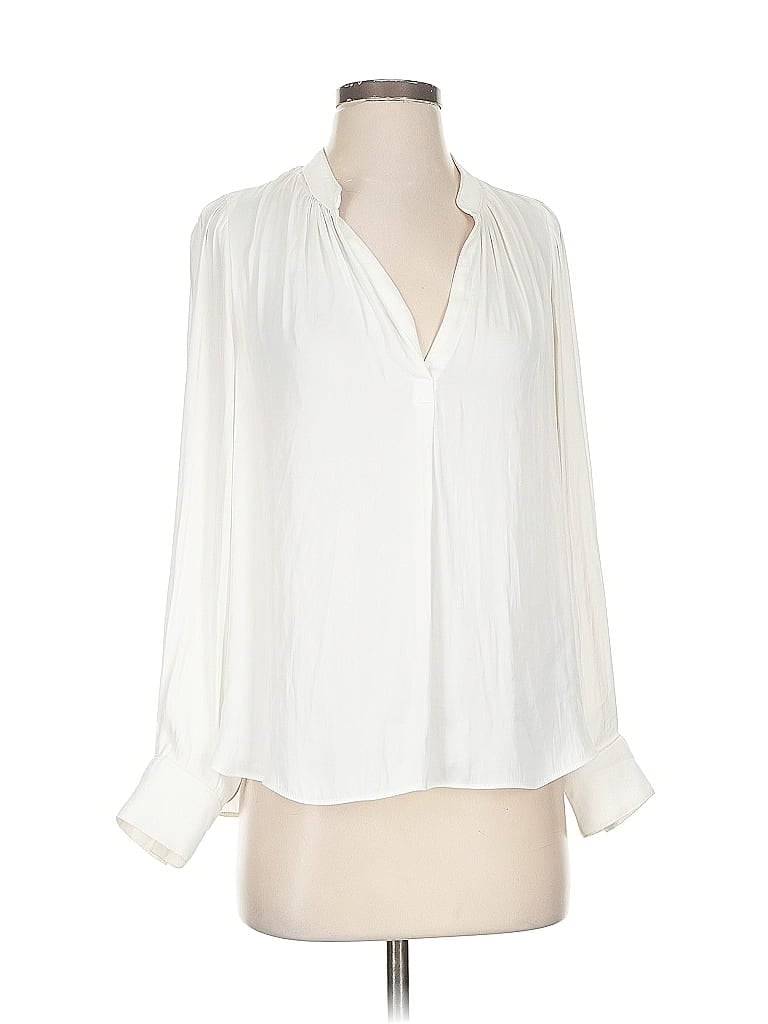 RESET Pre-owned Long Sleeve Blouse In White