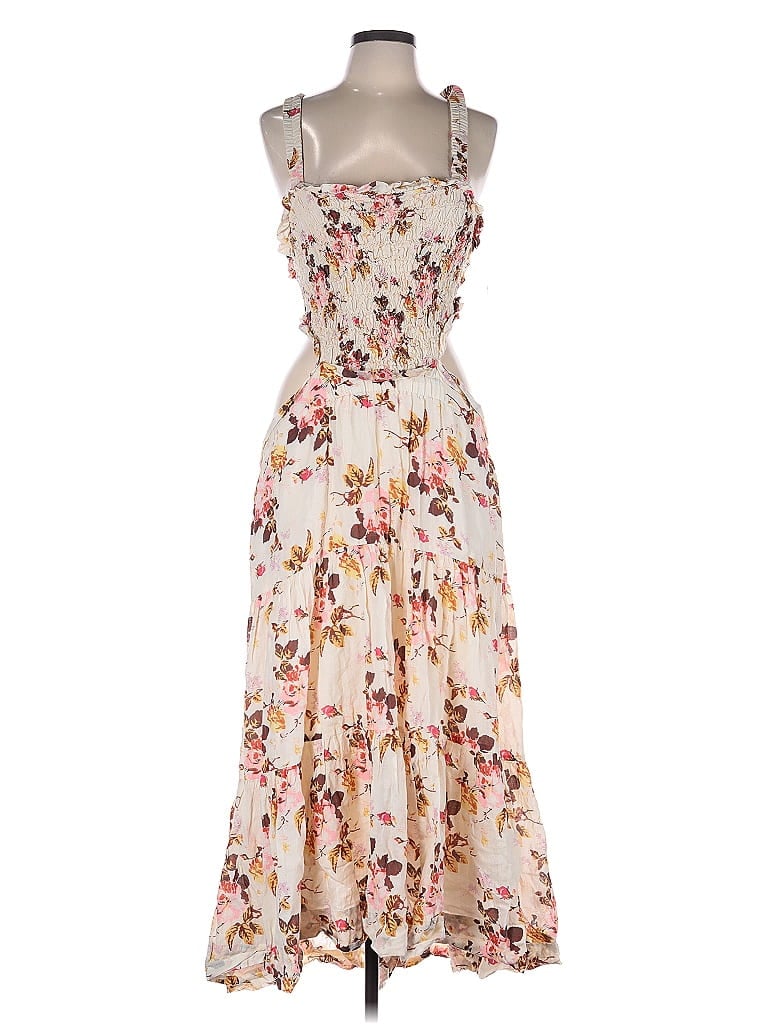 Sea New York 100% Ramie Floral Ivory Cocktail Dress Size L - photo 1
