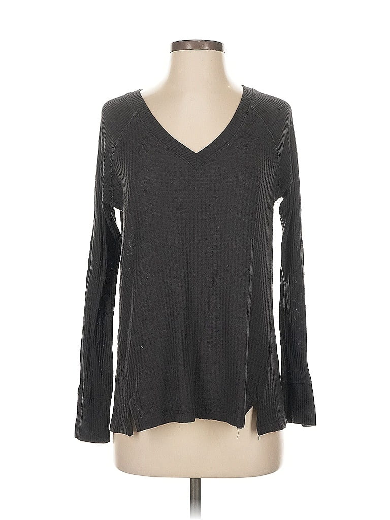 Pre-owned Maeve By Anthropologie Long Sleeve T-shirt In Gray