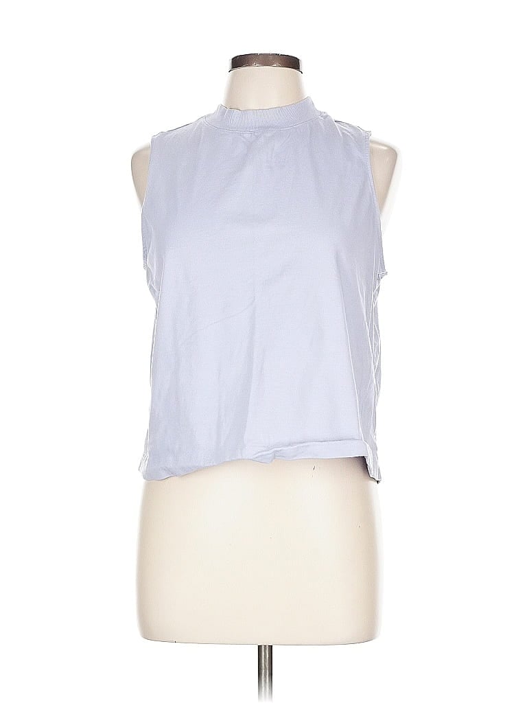 Pre-owned All In Motion Tank Top Silver Halter Neckline Tops