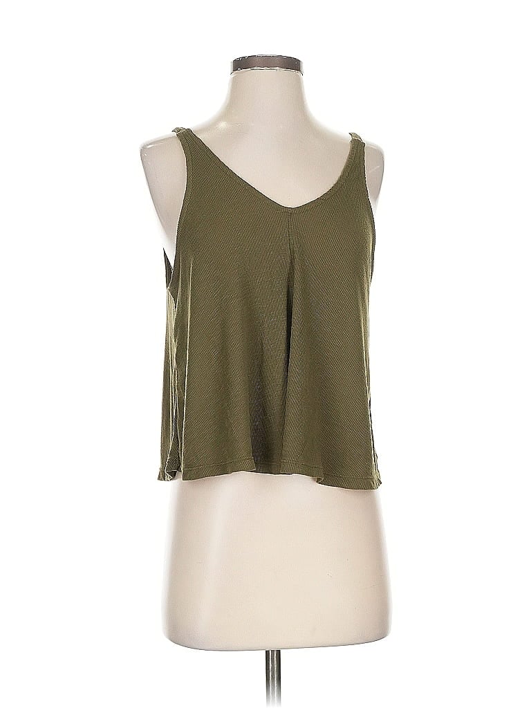 Pre-owned Intimately By Free People Tank Top Green Halter Neckline Tops