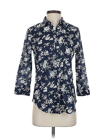 Lauren by Ralph Lauren 3/4 Sleeve Button-Down Shirt (view 1)