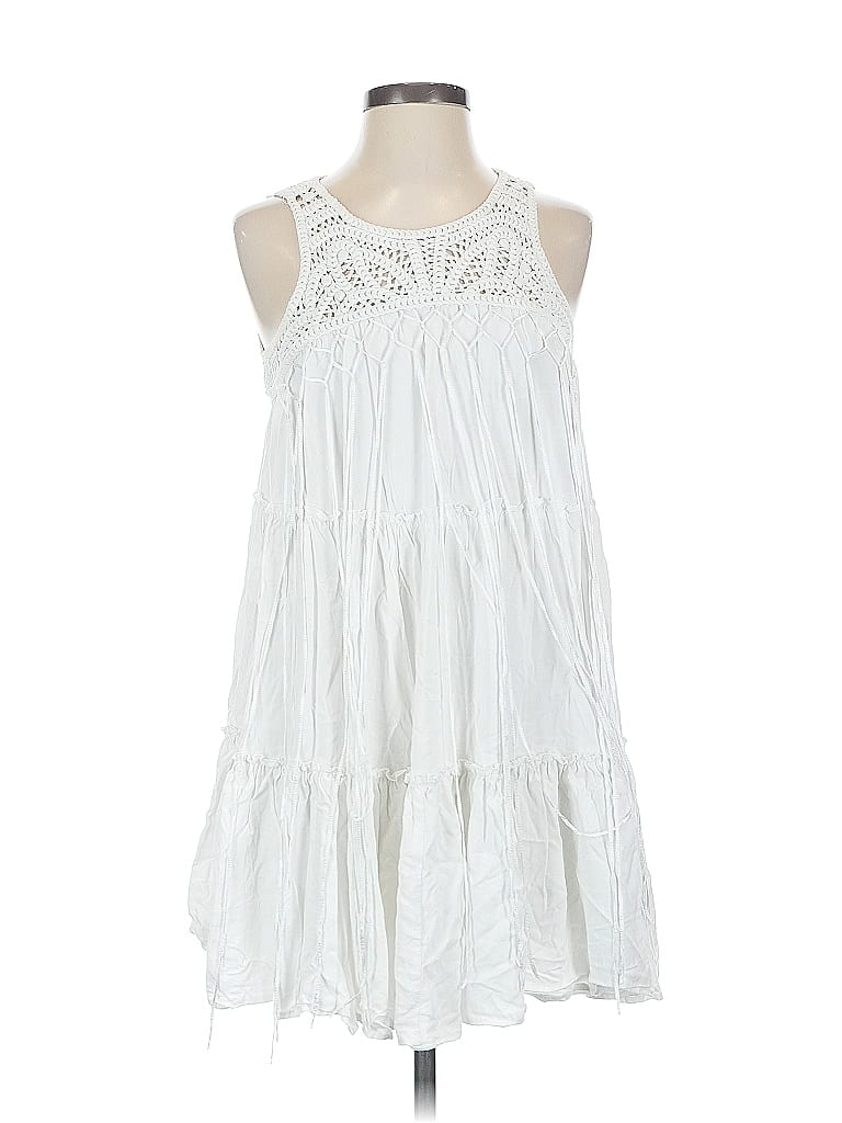 Pre-owned Altar'd State Casual Dress In White