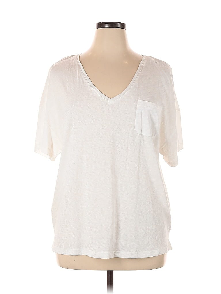 Pre-owned Remade Short Sleeve T-shirt In White